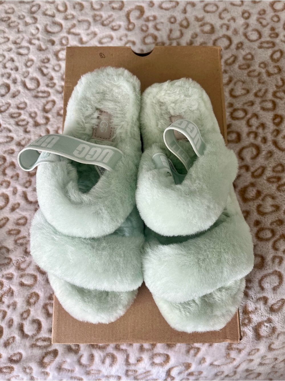 UGG Mint Plush Slide Slippers - Picture 3 of 4